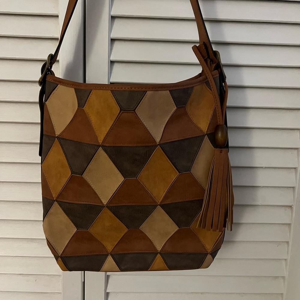 Gal Patchwork Fall Shoulder Bag - image 2
